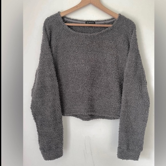 Beyond Yoga Sweater Women’s Medium All The Feels Cropped Raglan Pullover Fuzzy - Picture 2 of 7